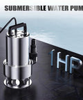 Beast Mode 1 HP Submersible Sump Pump 4500 GPH Dirty And Clean Water Transfer Portable Electric Water Pump displayed on poolside