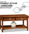 Wooden dresser with Six Pack Modern Style Ring Pull Handles in chrome finish shown installed