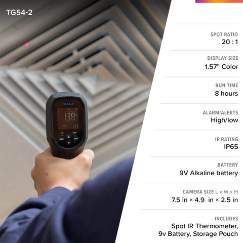 Infrared Spot Thermometer With Digital Readout For Non Contact Temperature Readings Up To 1562 Degrees Fahrenheit in use
