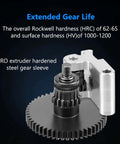AD5M Extruder Gear Kit For Adventurer 5M Series Upgrade with precision molded steel gear showing extended gear life details