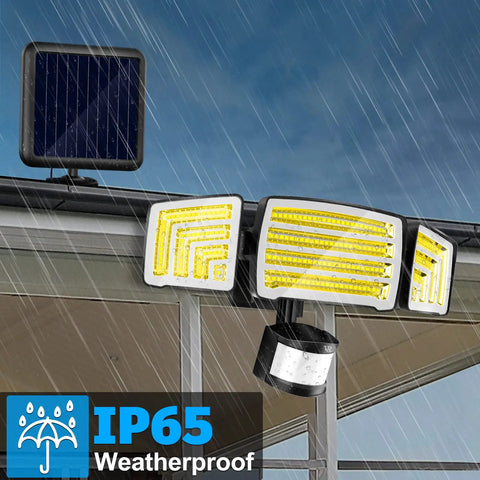 Solar Motion Sensor Flood Lights Outdoor 4000LM White LED With 4 Lighting Modes Remote IP65 Waterproof 72ft Sensing Range Split Solar Panel For Porch Yard Patio Garage 2 Pack
