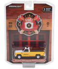 Red 1992 Pickup Truck Diecast Model Car 1 64 Scale From East Brookfield Forestry Massachusetts Fire Rescue Series Collectible With Realistic Details Dope Finish Diecast Metal Body By Greenlight in packaging
