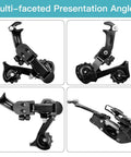 K142 Six Seven Speed Rear Derailleur Hanger Mount For MTB Commuter Cruiser Bikes, multi-angled view, black aluminum