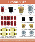 Copper-nickel 3/16 in brake line kit with 25 ft tubing; includes 10 red inverted tube nuts and 4 brass unions.
