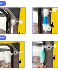 Pet Nebulizer Therapy Cage For Oxygen And Nebulization All In One Dual Port showing tube and nozzle connections