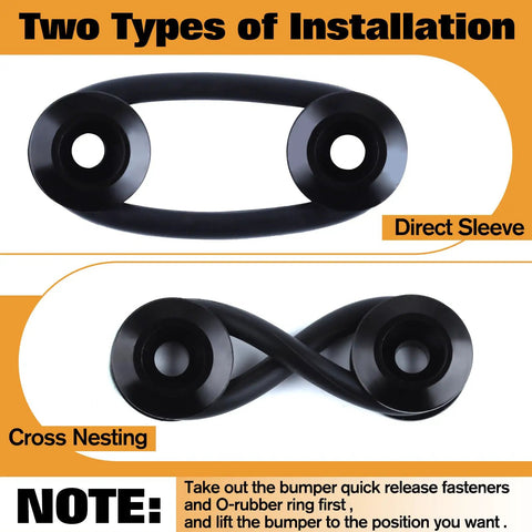 Universal Car Bumper Quick Release Kit 28 Pcs Black Fasteners With Tabs Bolts Nuts Washers And O Rings installation types