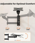 Heavy Duty Wall Mount Keyboard Tray With Adjustable Articulating Arm And Expanded Metal Deck showcasing adjustable angles for optimal comfort.