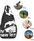 Dope Chest Sling Bag Crossbody Backpack For Travel And Hiking Go To Everyday Carry with RV graphic and zippered pockets