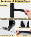 Self Fusing Silicone Tape Three Rolls For In A Pinch Emergency Pipe And Plumbing Repair Rubber Rescue Tape demonstration