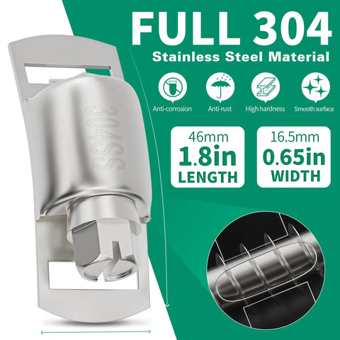 Close-up view of 10 Pack Stainless Steel Hose Clamp Fasteners For DIY Projects, showcasing 304 stainless steel material details.
