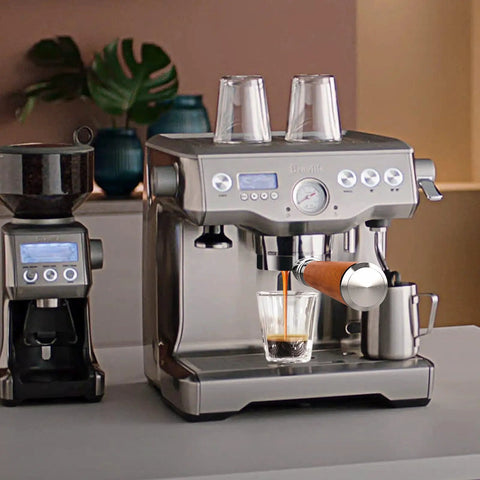 Kick Up Your Morning Vibes With This Rock Solid 58mm Bottomless Portafilter Built For Breville Dual Boiler Espresso Makers Dope Pulls And Creamy Shots Daily with espresso brewing.