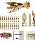 No Drill Drywall Anchors Kit With Screws Self Drilling Wall Fasteners For Hollow Walls DIY Friendly Heavy Duty Mounting 20 Pcs Set