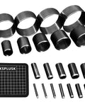 Dope Leather Circle Cutter Kit With 21 Piece Circle Punch Tools From 1mm To 55mm for DIY Leather Crafts, high carbon steel rings.