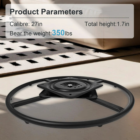 27 Inch Swivel Base Replacement With Plate For Recliner And Sofa Chairs Heavy Duty Bottom Part Support Built From Beefy Steel