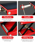 1100Lb Motorcycle Lift Scissor Jack With Steel Wide Deck For Cruisers Dirt Bikes And ATVs Beefy Heavy Duty Bike Hoist parts view