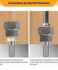Instructions for using Heavy Duty Twenty Eight Piece 3/8 Inch Socket Wrench Insert Set on corroded screws.
