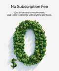 Image of lush green trees forming the number zero, illustrating zero monthly fees for the Dual Camera Smart Video Doorbell With Crisp 2K Clarity And Color Night Vision Delivery Guard Mode Plug And Play Battery Or Wired Options Zero Monthly Fees Never Sweat Safety Again.