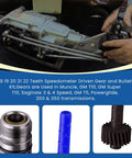 18 19 20 21 22 Teeth Speedometer Driven Gear and Bullet Kit for Muncie GM T10 Super T10 Saginaw GM T5 Powerglide 200 350
