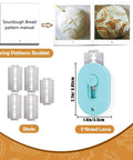Front view of XANGNIER magnetic bread lame with blue handle and 5 replacement blades; includes scoring booklet.