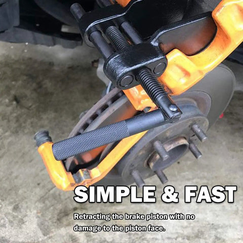 Heavy Duty Brake Caliper Press Tool For Cars And Motorcycles Disc Brake Pad Spreader Piston Compressor in use on vehicle