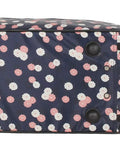 Bottom view of Carry On Duffel Bag With Lightweight Softside Design, 22 Inch Weekender, 2 Rolling Wheels, Ditty Floral Pattern.