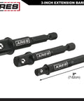 Impact Grade Socket Adapter Set Turns Your Impact Drill Driver Into A High Speed Socket Driver With Three Inch Long Adapters