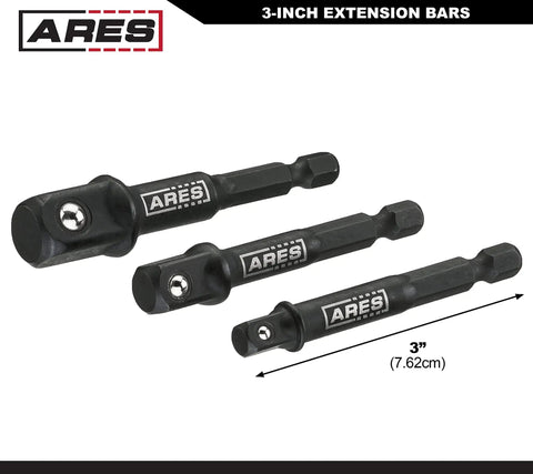 Impact Grade Socket Adapter Set Turns Your Impact Drill Driver Into A High Speed Socket Driver With Three Inch Long Adapters