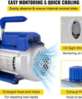 Professional 1.5 Gallon Vacuum Degassing Chamber With Heavy Duty Copper Pump for bubble free resin casting, featuring cooling fan and oil sight window.