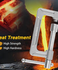 Upgraded 630 Stainless Steel Alignment Cam Guide Pin Removal And Installation Tool Built To Last For Cadillac Escalade Chevrolet Silverado Suburban Express Avalanche GMC Yukon Savana Pro Grade Heavy Duty, close-up view with heat treatment process background.