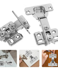 Two Pack Stainless Steel Cabinet Hinges With Soft Close Overlay For Easy Install Perfect For Kitchen And Furniture Doors