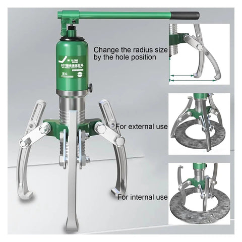 Badass Heavy Duty Hydraulic Bearing Puller For Yanking Stubborn Bearings And Gears Built Tough For Auto And Shop Wrenching Projects That Really Deliver The Goods, with adjustable radius for versatile use.