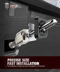 Heavy Duty Retractable Truck Bed Tie Downs compatible with Silverado and Sierra Pickup, showing installation detail in truck bed.