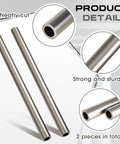 Image of two seamless cold rolled steel tubes, 12-inch long with a 3/4 inch outer diameter, for automotive and DIY projects.