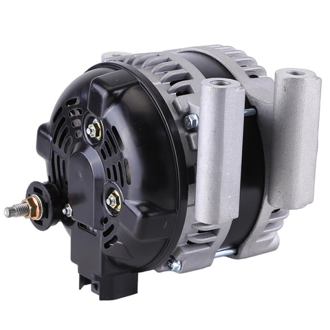 High Output 150A 12V Alternator With CW Rotation And 5 Groove Pulley For GM Cars, side view showing vents and terminals.