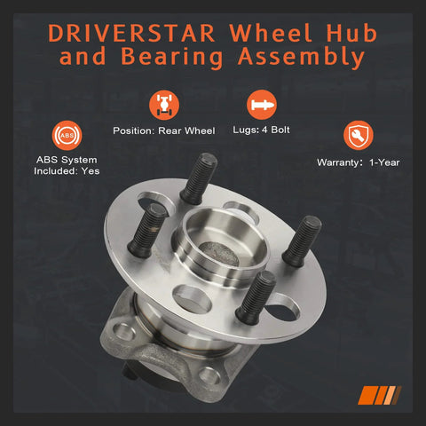 Rear Wheel Hub Bearing Assembly With ABS For Toyota Yaris 2007 2016 4 Lug 1 Rear Fitment For Prius C 2012 2016 And Scion IQ EV 2013