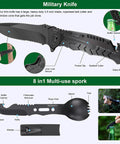 Dope 28 In 1 Survival Kit For Outdoor Lovers It Does It All Emergency Gear knife and spork with multi-tool features
