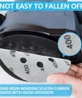 120Pcs 5 Inch Hook And Loop Sanding Discs Set For Wet Dry Sanding Silicon Carbide Flocking Pads With 8 Hole Grits 400 application