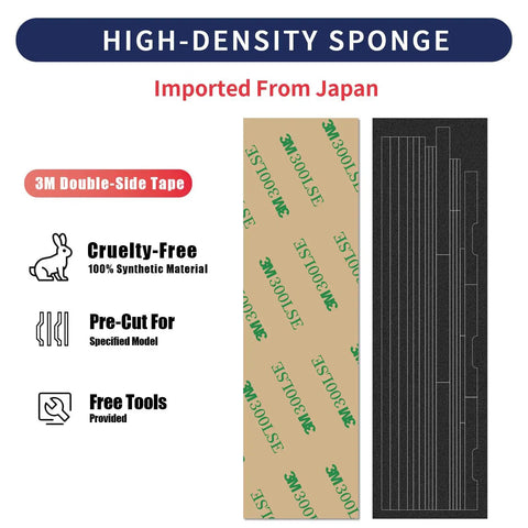 Pre Cut Light Leak Replacement Foam Seal Kit For Asahi Pentax Spotmatic SP SPII SPF K1000 Film Cameras showing high-density sponge with 3M tape.