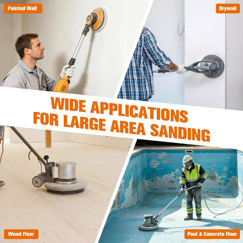 Ditch The Sanding Hassle With This Sweet 84 Piece Set Of Pro Grade 9 Inch Aluminum Oxide Discs featuring large area sanding for drywall, wood, and pools.
