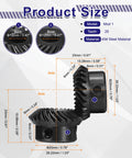 Two Piece 90 Degree 1 To 1 Spiral Bevel Gear Set Ground Mod 1 12mm Bore 25 Teeth Each Left Hand And Right Hand For Mechanical Rotation