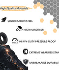 Heavy Duty Height Lock Bracket 2 Pack highlights solid carbon steel, high hardness, pressure proof, wear resistance, and unbreakable durability