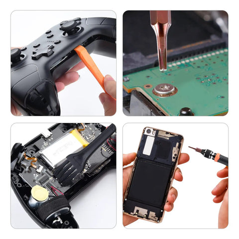 10 In 1 Interchangeable Magnetic Torx Screwdriver Set With Magnetic Handle And 10 Bits used for electronics repair on devices