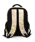 Back of Soft Pink Watercolor Bloom Printed Backpack For Unisex Everyday Use Large Capacity Travel School Bag Durable Polyester