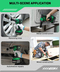 Cordless Brushless Impact Wrench Kit With 650 Nm Torque Half Inch Drive in various auto and home projects