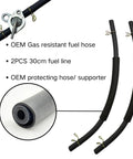 Inline Gas Petcock Shut Off Valve For 50cc To 125cc Dirt Bikes with 30cm Fuel Line and OEM Gas Resistant Hose