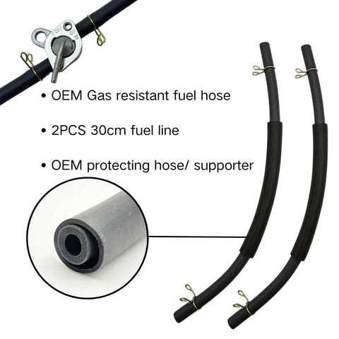 Inline Gas Petcock Shut Off Valve For 50cc To 125cc Dirt Bikes with 30cm Fuel Line and OEM Gas Resistant Hose