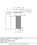 M12 x 40mm Grade 5 Titanium Hex Head Bolt technical drawing for heavy-duty marine and automotive use.