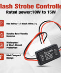 LED Brake Light Flasher Module For 12V-24V Vehicles Red Tail Light Strobe With Smart Brake Pattern in compact wired box