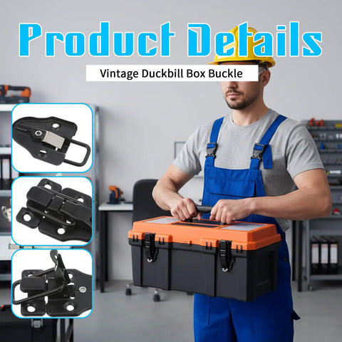 Two Pack Beefy Duckbilled Toggle Latch Set For Cabinets Chests Guitar Cases Jewelry Boxes And Wooden Boxes Black Durable Small Hasps