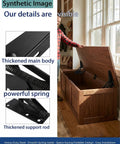 Top Shelf Soft Close Hinges For Toy Box 2 Pack, showcasing thickened body and powerful spring for smooth operation.